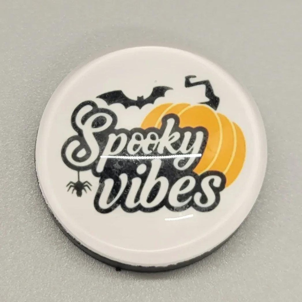 Spooky Vibes Magnet Halloween Decor Gothic Charm Enamel, Fridge, Refrigerator
